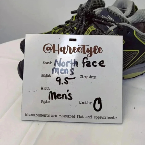 The north face hedgehog lime hiking sneakers size 8.5 - Picture 13 of 14